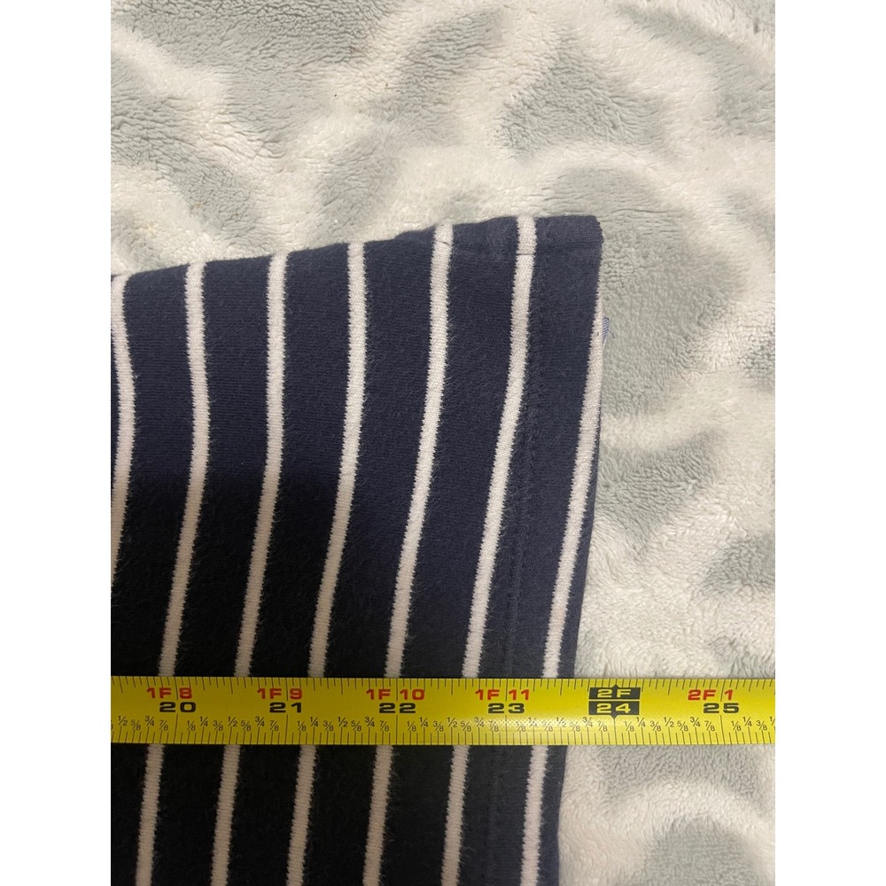 Nautica Mens XL Navy White Striped 100% Cotton 3/4 Sleeve Boat Neck Top - Picture 5 of 7
